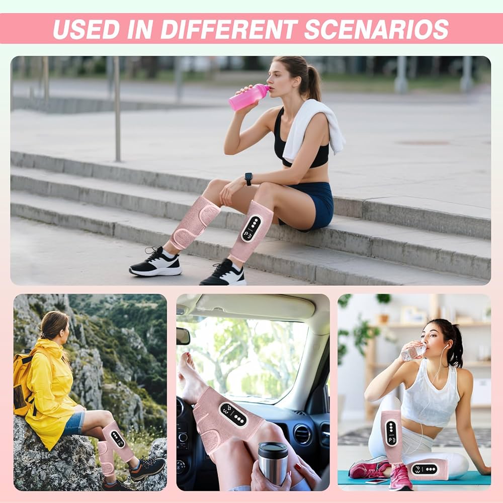 Smart Air-Compression Leg Massager Pro - Rose Pink