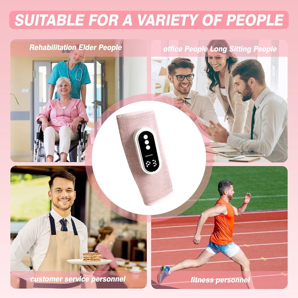 Smart Air-Compression Leg Massager Pro - Rose Pink