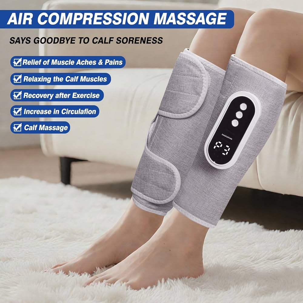 Smart Air-Compression Leg Massager Pro - Slate Grey