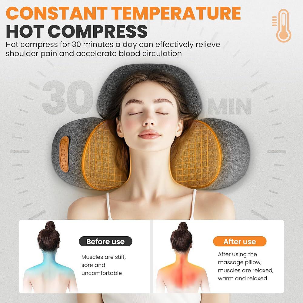 Premium Neck and Back Shiatsu Massager with Heat