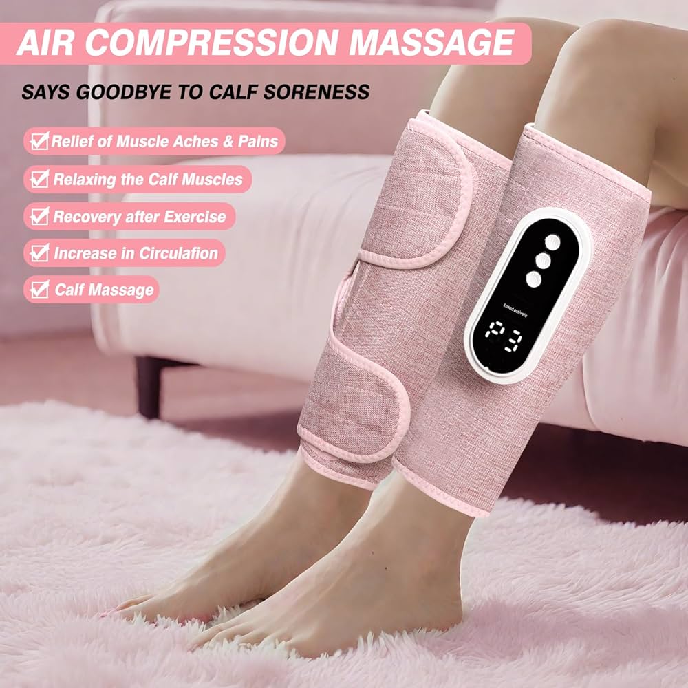 Smart Air-Compression Leg Massager Pro  - Rose Pink