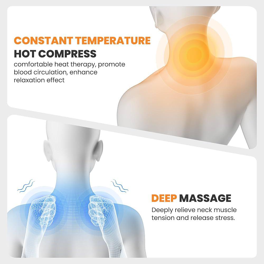 Premium Neck and Back Shiatsu Massager with Heat